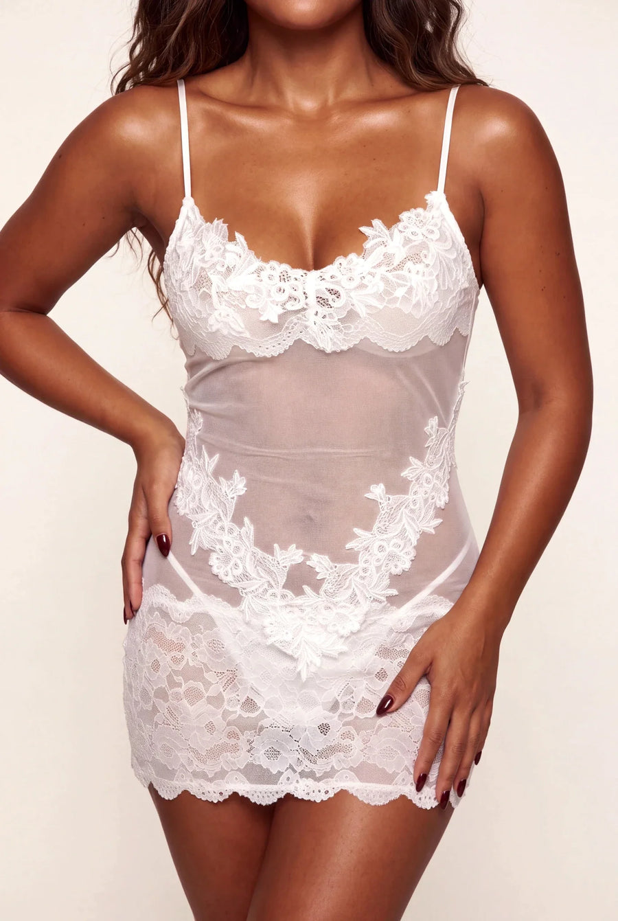 Nuisette pour femme - FESTELLE Blanc