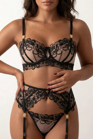 Ensemble lingerie trois pièces - LEXIE